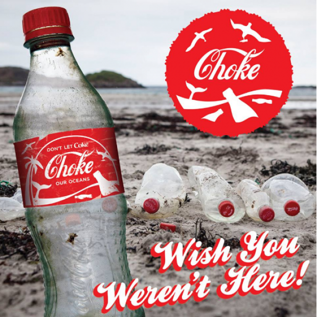 Image for Coca-Cola’s marketing strategy = a gift for the End Ocean Plastics campaign