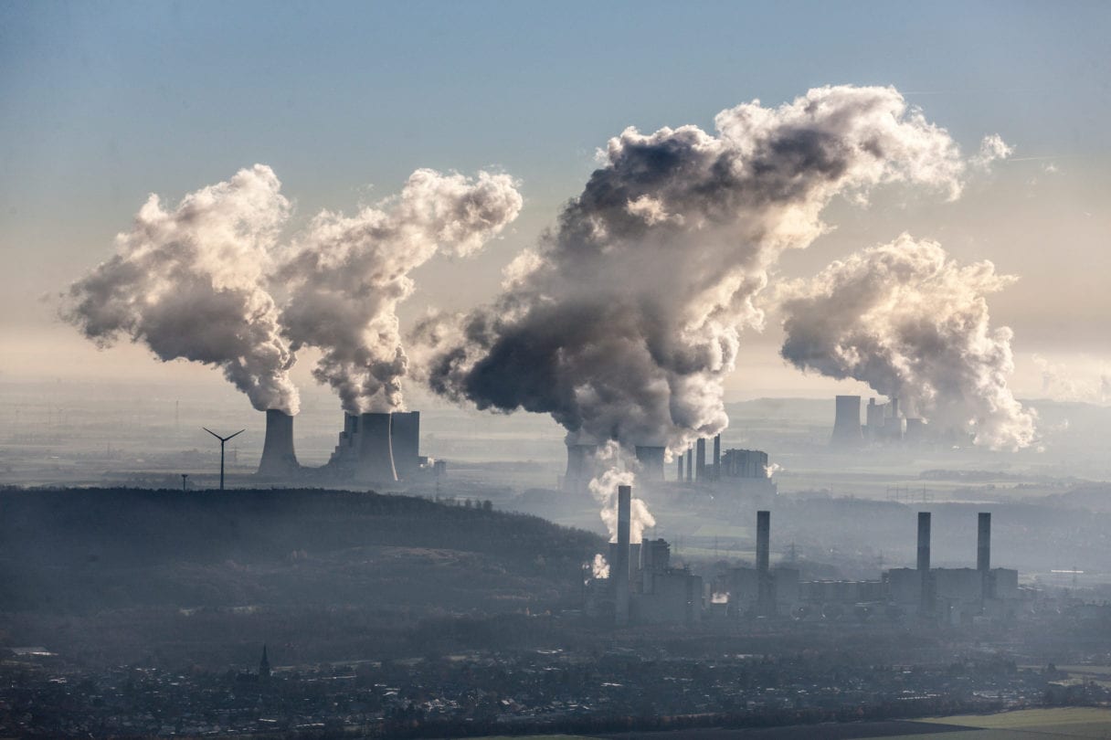 Coal power station air pollution
