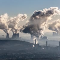Coal power station air pollution