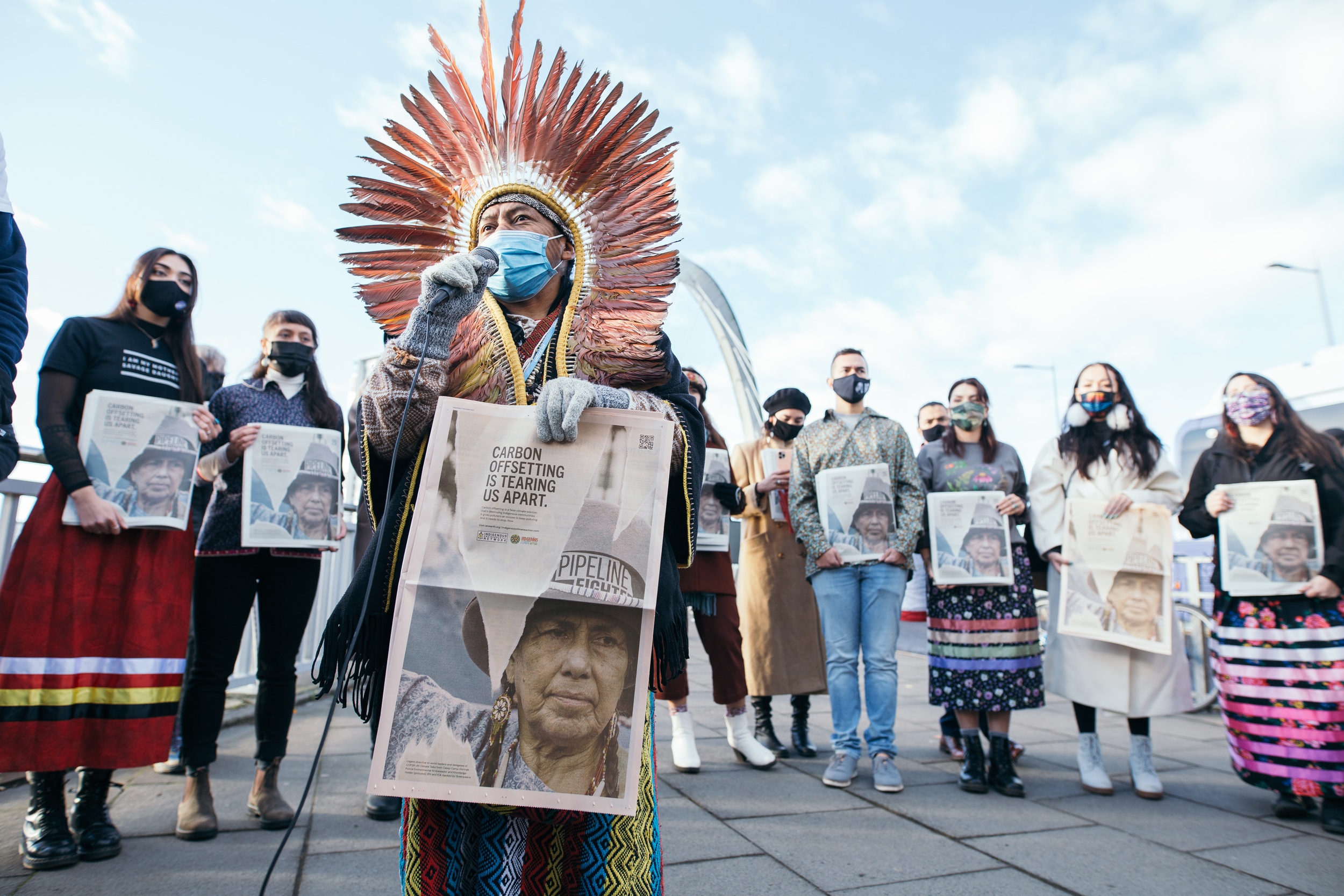 Indigenous Peoples Protest outside COP26 in Glasgow