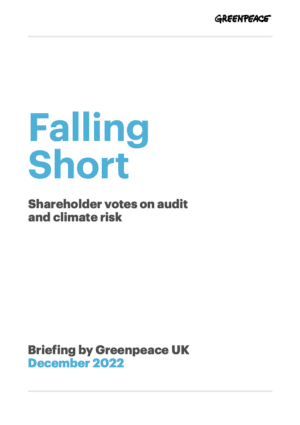 Cover of the Falling Short briefing, presented in a clean, minimalist design.