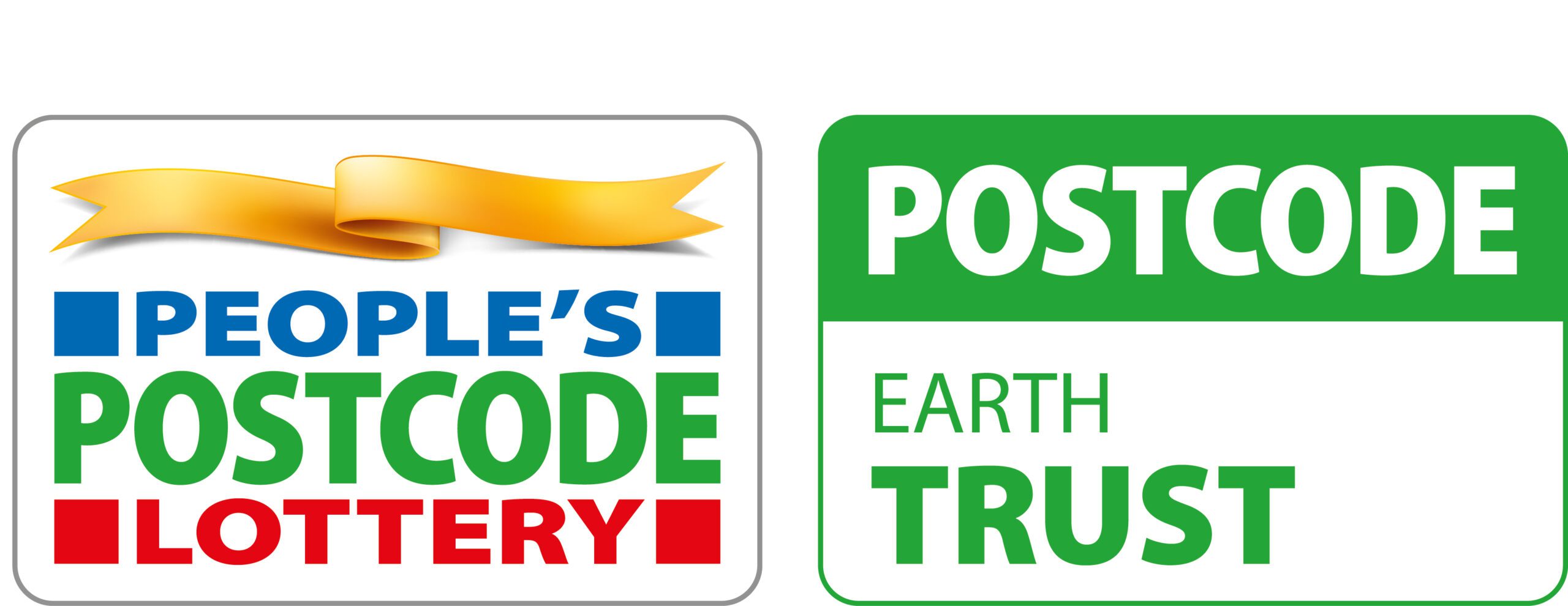 People's postcode lottery and postcode earth trust logos