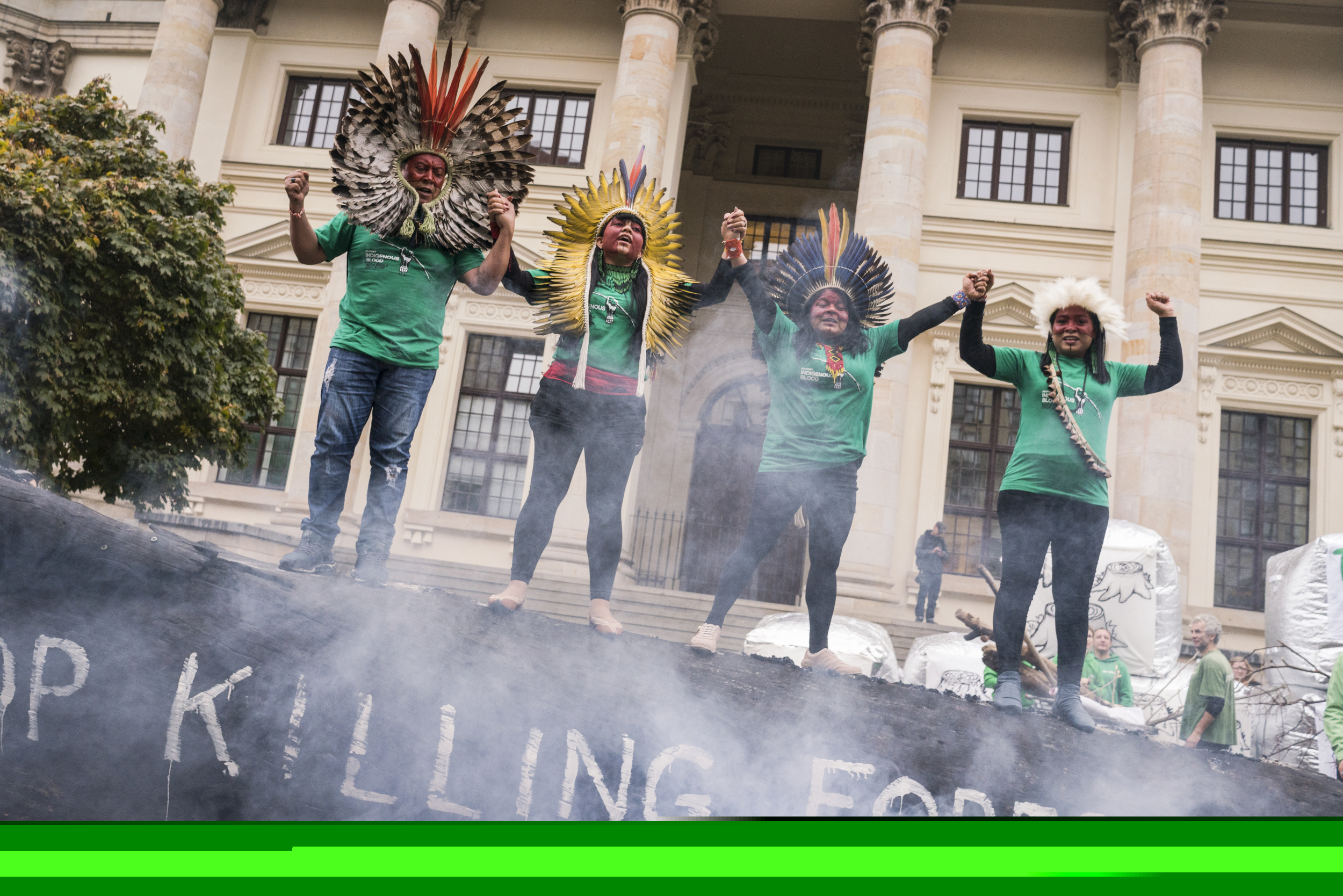 Brazilian Indigenous leaders interrupt global summit to tell brands “our survival is at stake”