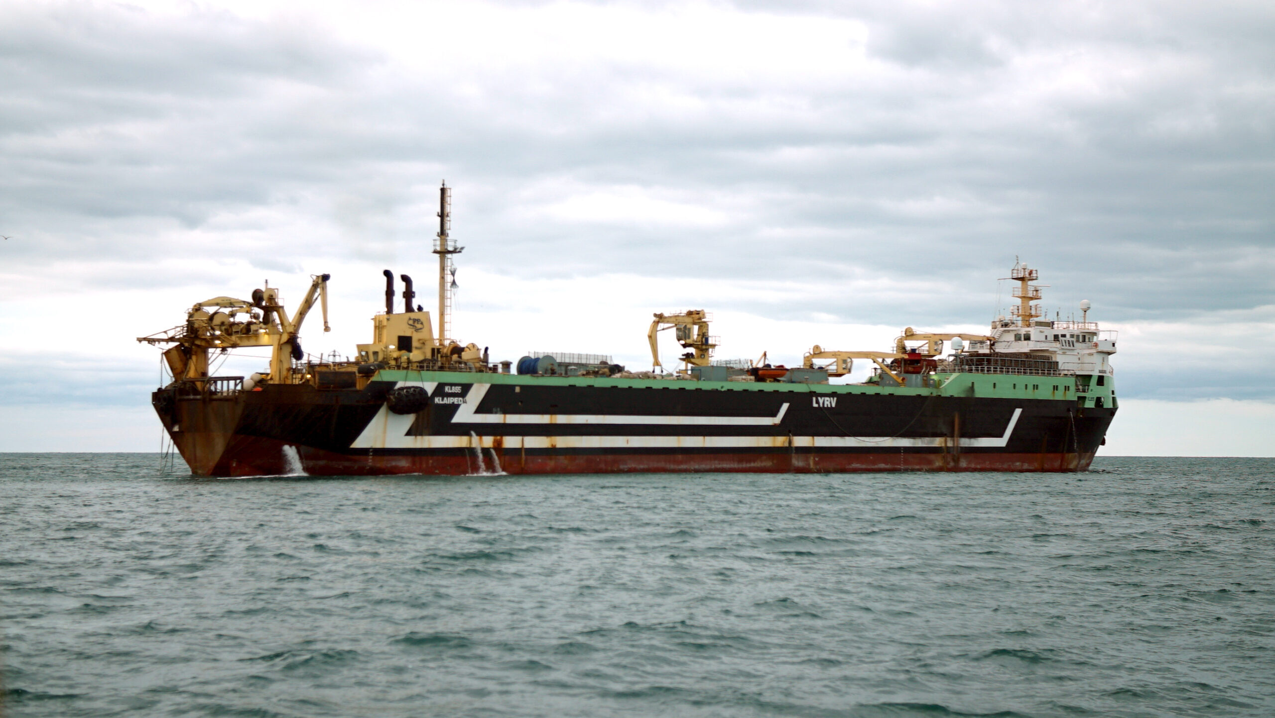 Margiris supertrawler fishing in the English Channel, off the coast of Brighton.