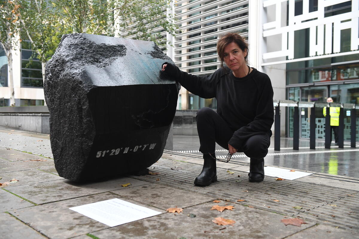 Artist Fiona Banner: ‘Why I delivered a 1.25 ton boulder sculpture to the government’