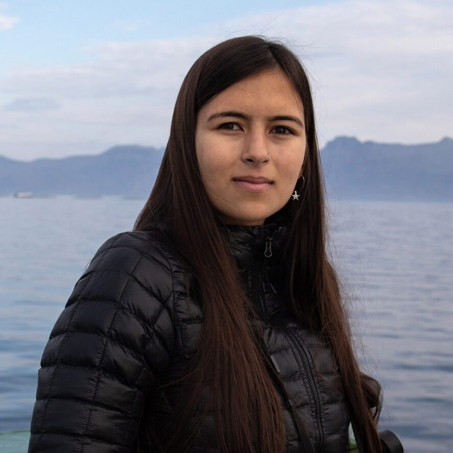 Portrait of Mya-Rose Craig with binoculars