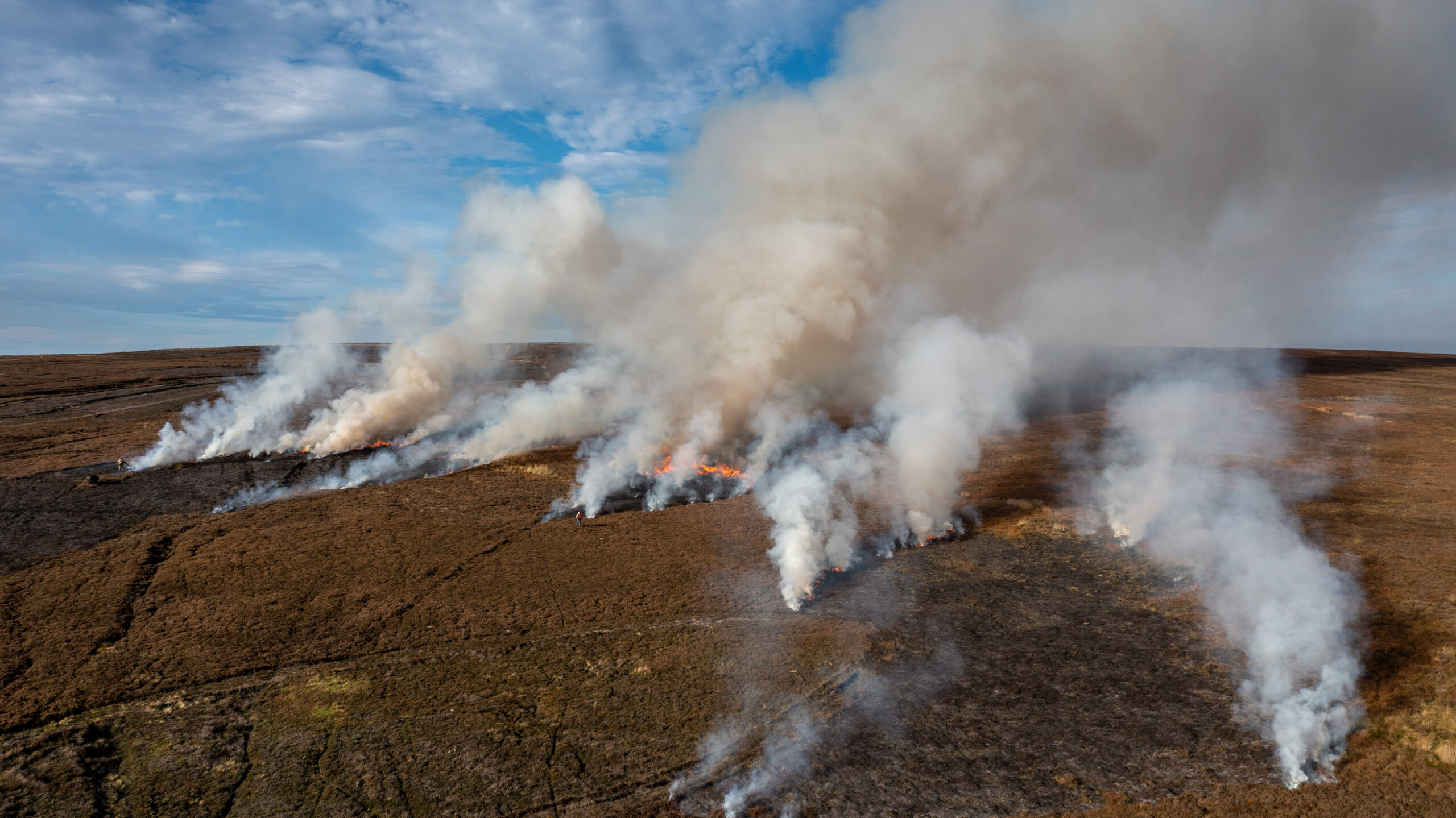 Peatland Burning on North York Moors UK