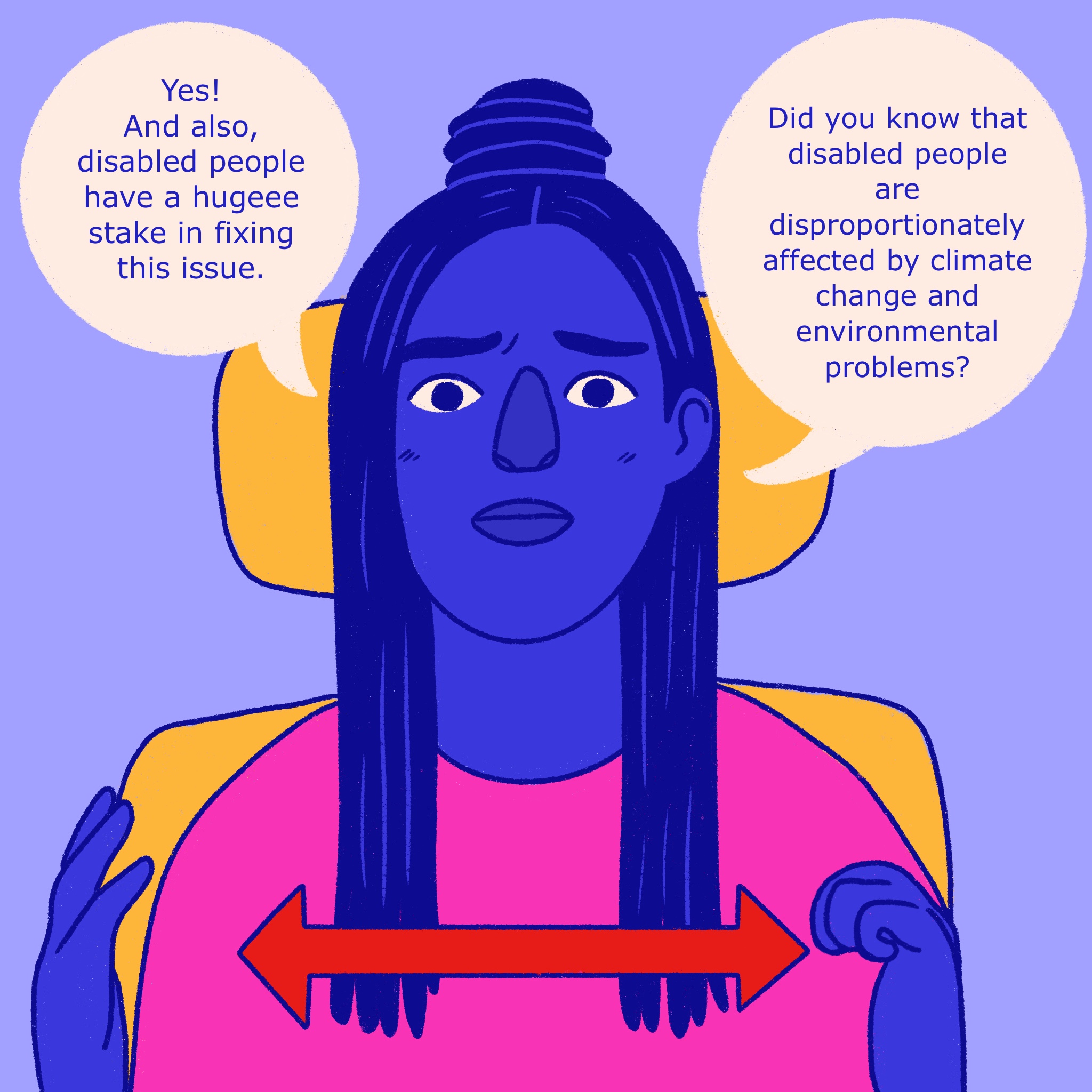Comic panel on plastic and disability. See transcript below for full description.