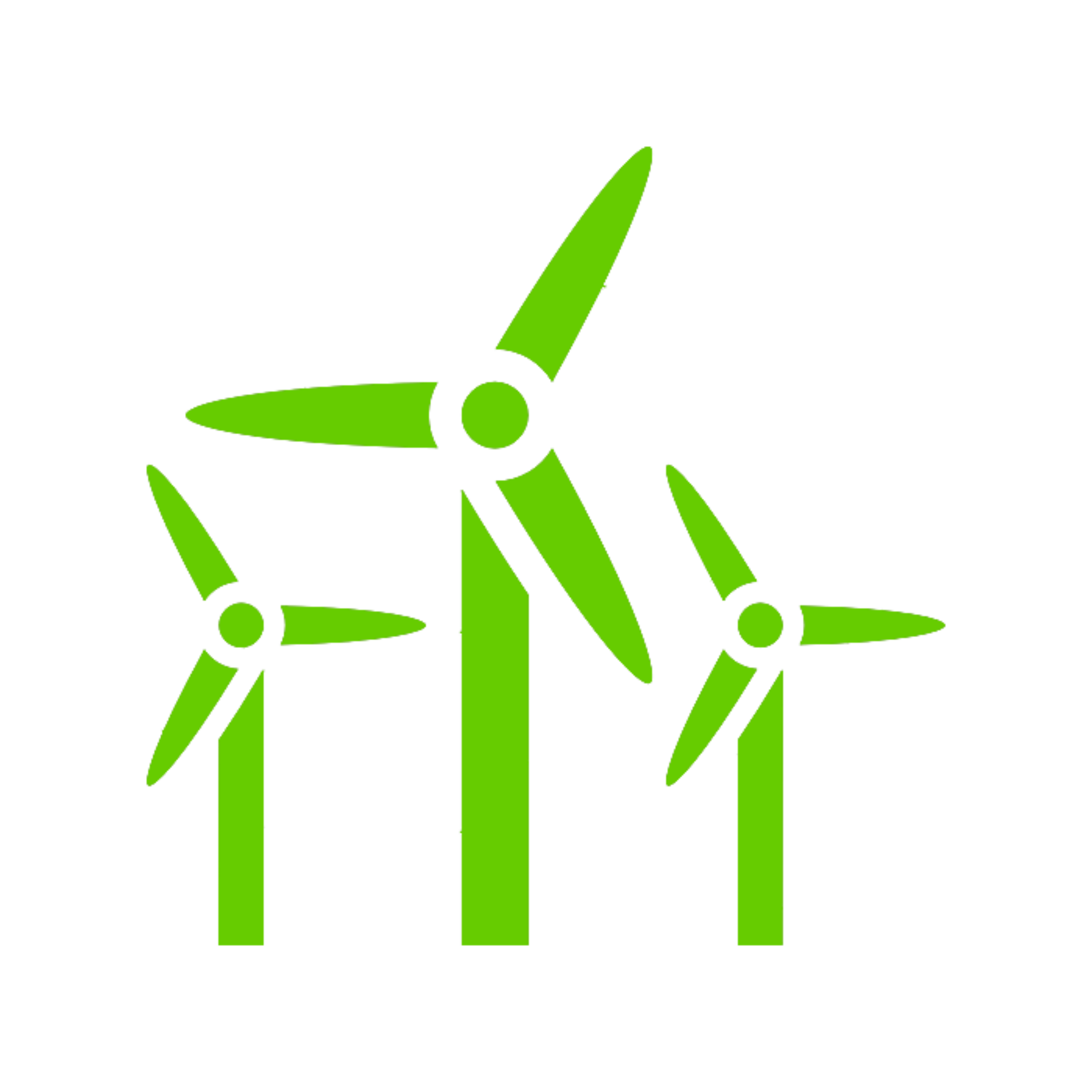 Illustration of three wind turbines