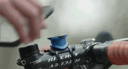 Attaching a quad lock to bike handlebars