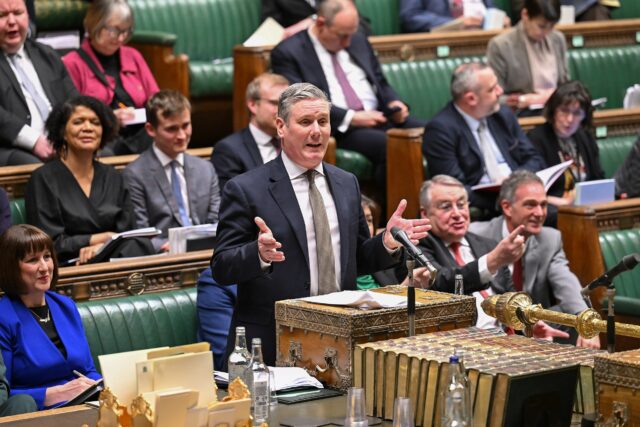 Keir Starmer speaking in Parliament
