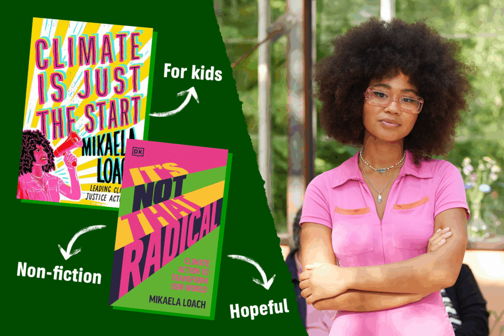 Mikaela Loach with book covers